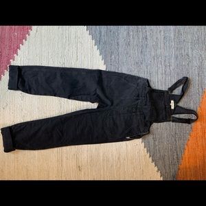 Barely worn black jean Madewell overalls size small